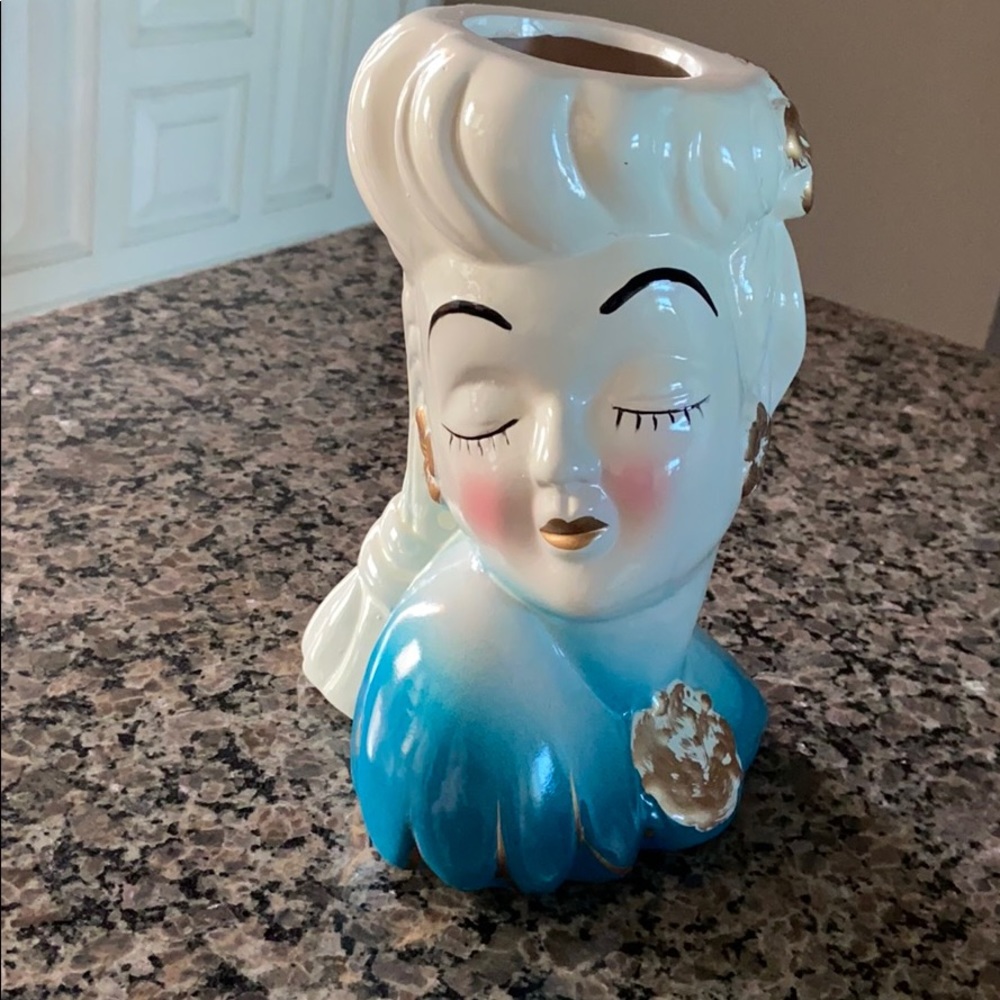 Cute retro geisha vase! Pinup/vintage!gift!